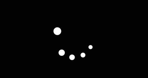 Loading circle icon animation on black background. 4K clip with alpha channel Stock Footage 148746827