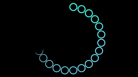 Loading circle icon animation on black background. 4K clip with alpha channel Stock Footage 262166860