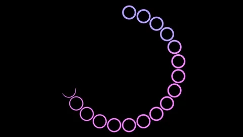 Loading circle icon animation on black background. 4K clip with alpha channel Stock Footage 262753880