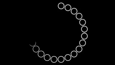 Loading circle icon animation on black b... | Stock Video | Pond5