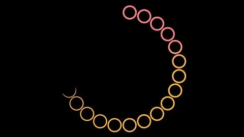 Loading circle icon animation on black background. 4K clip with alpha channel Stock Footage 264766913