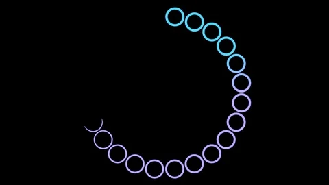 Loading circle icon animation on black background. 4K clip with alpha channel Stock Footage 266398109