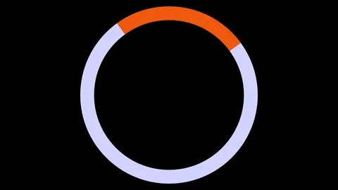 Loading circle icon animation on black background. 4K clip seamless loop. Video Stock Footage 268727651