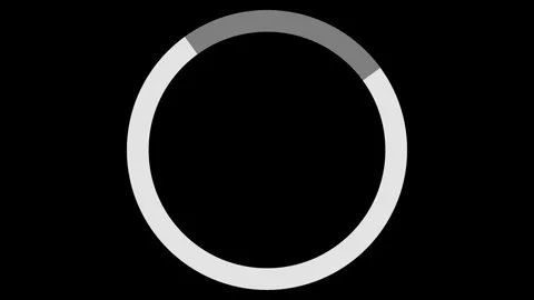 Loading circle icon animation on black background. 4K clip seamless loop. Video Stock Footage 270487292