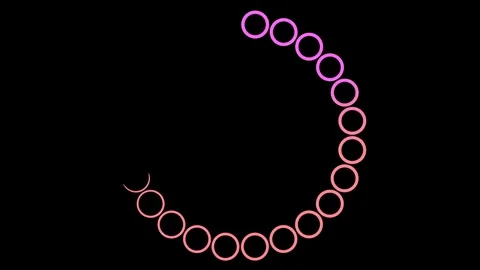 Loading circle icon animation on black background. 4K clip with alpha channel Stock Footage 271457570