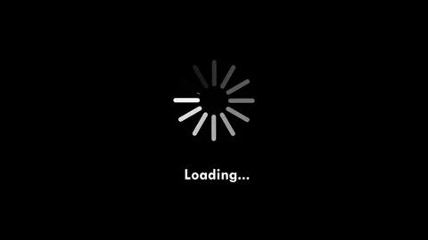 Loading circle icon animation on black background. 4K clip with alpha channel Stock Footage 304190083