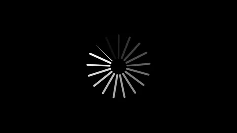 Loading Circle Icon Animation on Black Background.Circle loading bar.  4K Stock Footage 308114225