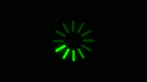 Loading circle icon animation isolated on black background Stock Footage 132975180