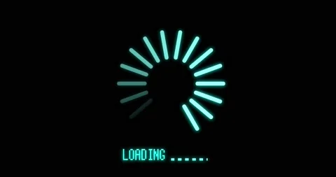 Loading circle icon on black background Stock Footage 138756375