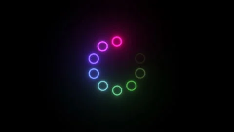 Loading circle icon on black background. Buffering Spinner download or upload Stock Footage 164478310