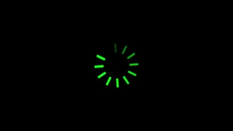 Loading circle icon on black background 4k animation Stock Footage 303033373