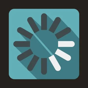 Loading circle icon, flat style Illustrazione stock