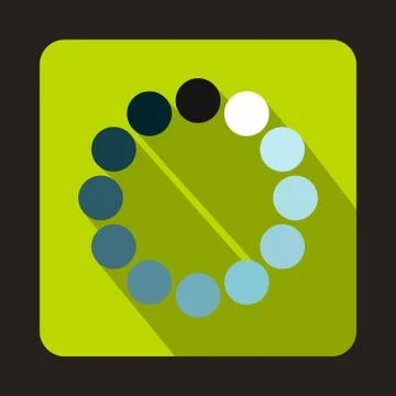 Loading circle icon, flat style Illustrazione stock