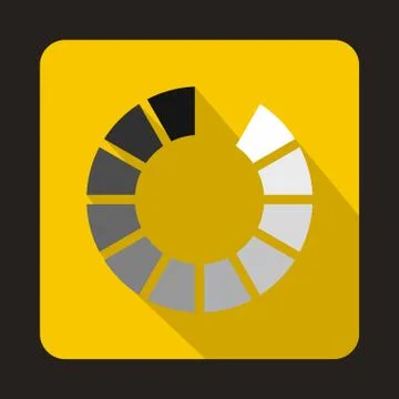 Loading circle icon, flat style 스톡 일러스트