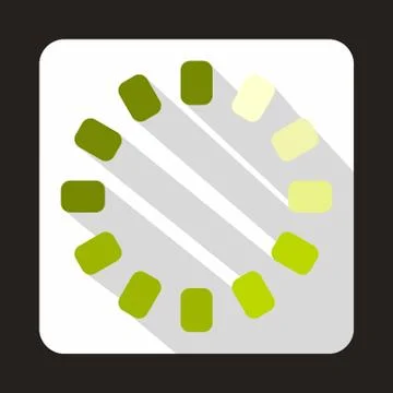 Loading circle icon, flat style Stock Illustration