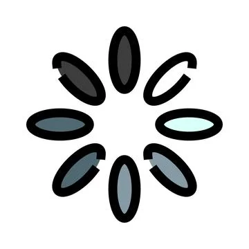 Loading circle icon indicating data processing or buffering Stock Illustration