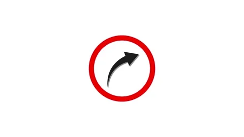 Loading circle icon with left arrow icon animation on a white background. Video stock 332119384