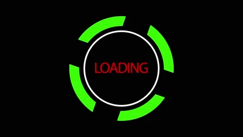Loading circle icon loop. Green segmente... | Stock Video | Pond5