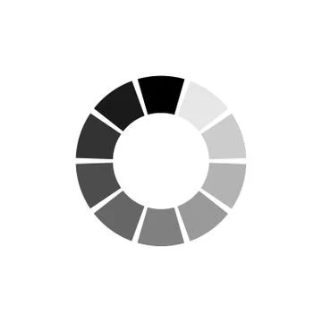 Loading circle icon. Vector illustration, flat design. Illustrazione stock