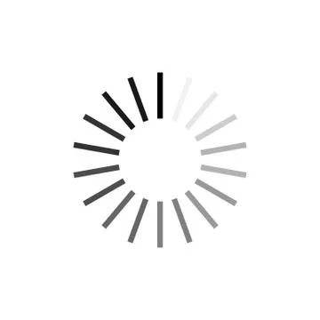 Loading circle icon. Vector illustration, flat design. Stock Illustration