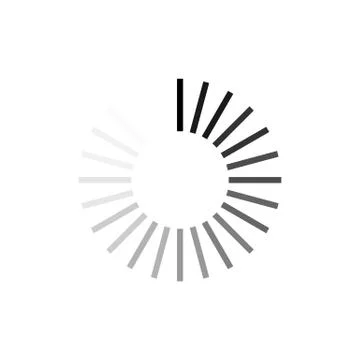 Loading circle icon. Vector illustration, flat design. 스톡 일러스트