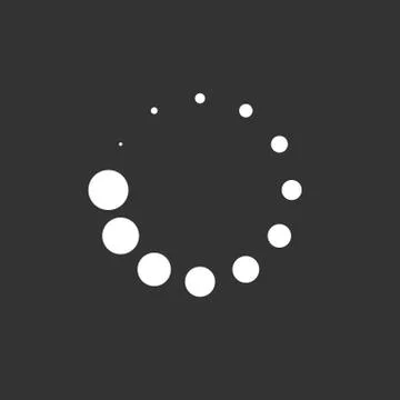 Loading circle icon. Vector illustration, flat design. 스톡 일러스트
