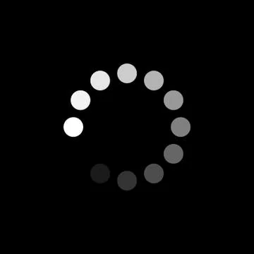 Loading circle icon. Vector illustration, flat design. Illustrazione stock