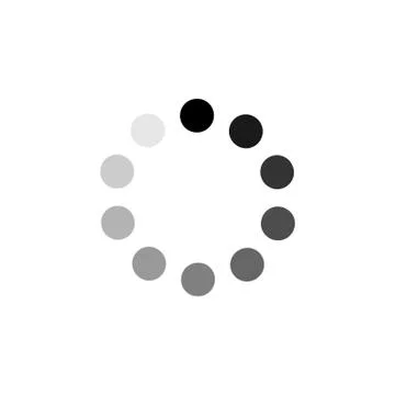 Loading circle icon. Vector illustration, flat design. Stock Illustration