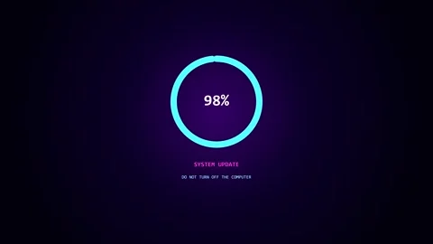 Loading circle progress bar percentage animation stock footage Stock Footage 347393108