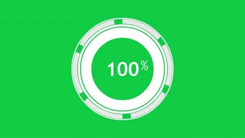 Loading circle ring on green screen, white and transparent background. Stockbeeldmateriaal 153071939