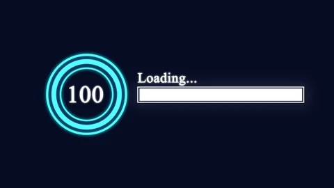 Loading Circle Ring. Loading Transfer Download Animation 0-100% Stock Footage 117045107