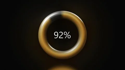 Loading circle ring transfer from 0 to 99 percent and the inscription error on イラスト素材