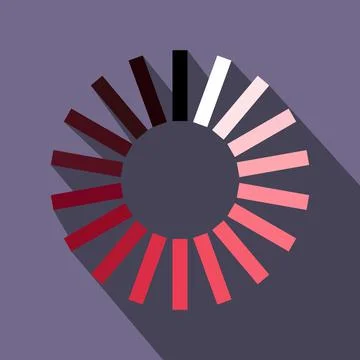 Loading circle sign icon in flat style Stock Illustration