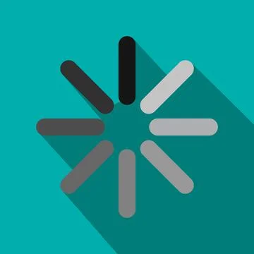 Loading circle sign icon in flat style Illustrazione stock