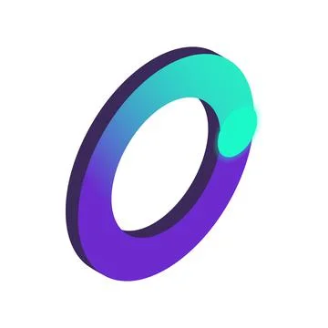 Loading circle sign icon, isometric 3d style Stock Illustration