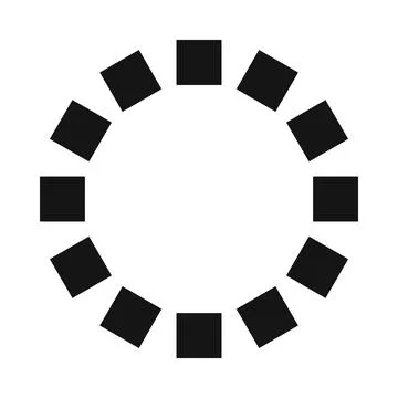 Loading circle sign icon, simple style Stock Illustration