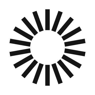 Loading circle sign icon, simple style Stock Illustration