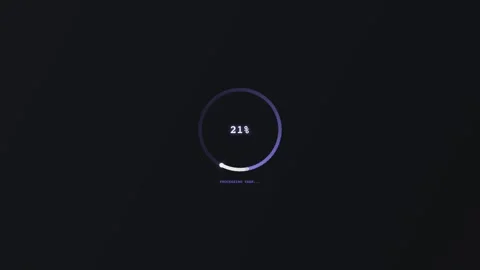 Loading Circle Spinners, Digital Progress Interface Motion Graphics Video stock 347163218