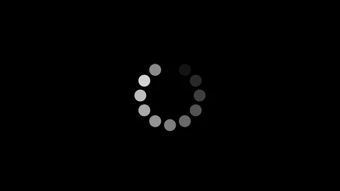 Loading Circle. Twelve animated dots fading in and out in sequence creating a Stock Footage 112473068