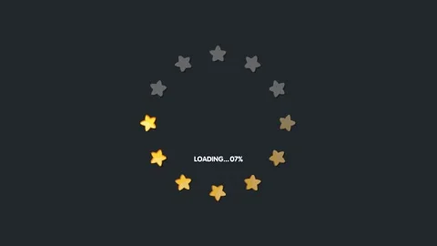 Loading Circle Video with Golden Star. Loading Animation on Black and Green.. Stock Footage 282954803