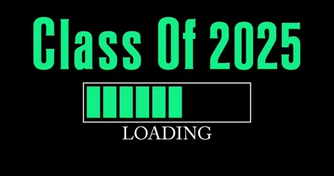 Loading Class of 2025 Screen animation Stock Footage 308496495
