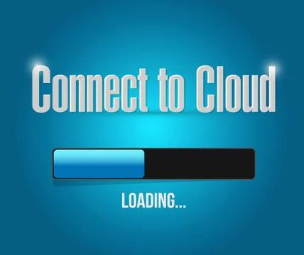 Loading cloud connection illustration design Illustrazione stock