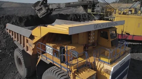 Loading of coal in the truck Stock Footage 47373948
