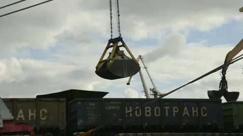 Loading the coals Stock Footage 36377054