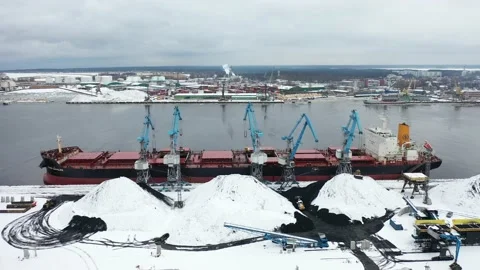 Loading coals in ship Stock Footage 150263168