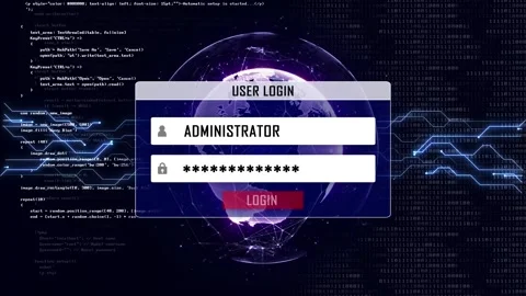 Loading Complete Text and User Login Interface Stock-Footage 301903387