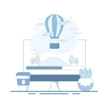 Loading Concept. System software update and upgrade. Stock Illustration