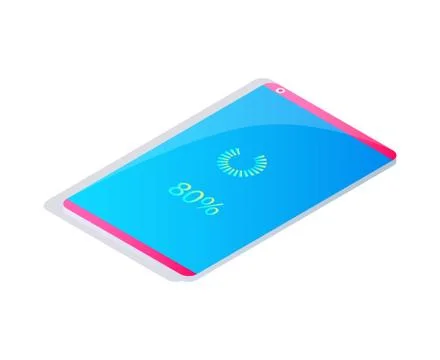 Loading Connection Process in Laptop Screen Vector Stock Illustration