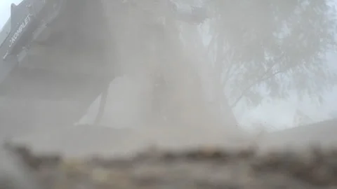 Loading construction waste into a truck Stock Footage 288227840