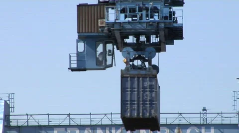 Loading a container Stock Footage 672467